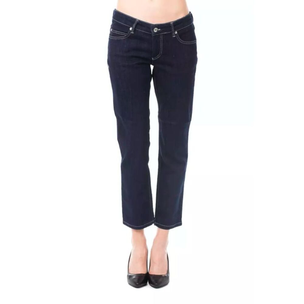 Ungaro Fever Blue Cotton Women Capri Women's Jeans
